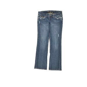 Guess Jeans Doheny Bootcut Distressed Women's size 31 Dark Wash Blue Denim jeans